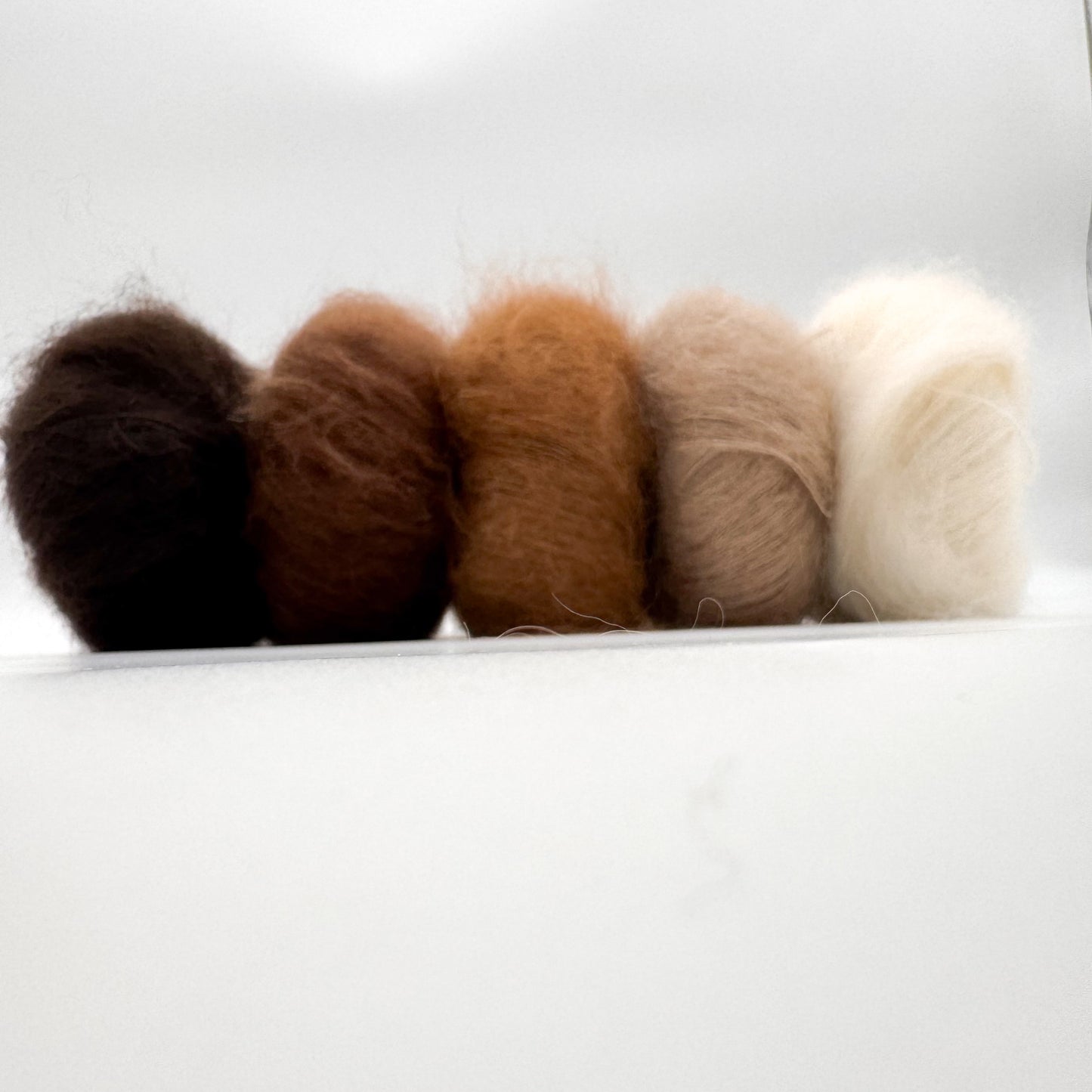 Mohair Sport-garn i fargen Karamell – superkid mohair og silke fra A Knitters World